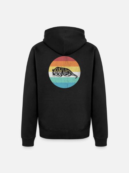 Tiger - Unisex Premium Bio Zip Hoodie - Schwarz