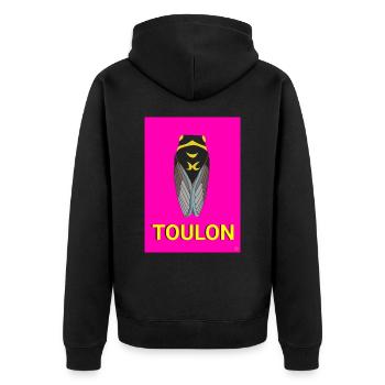 Cigale de Toulon - Veste à capuche bio Premium Unisexe - noir - Dos - Nico (187cm)