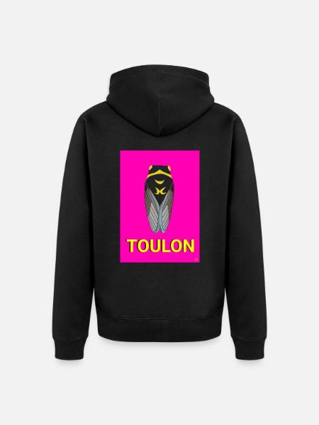 Cigale de Toulon - Veste à capuche bio Premium Unisexe - noir