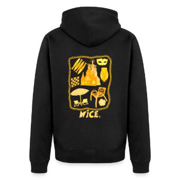 NIce provence alpes maritimes - Veste à capuche bio Premium Unisexe - noir - Dos - Nico (187cm)