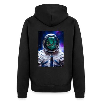 Panther Chameleon Astronaute Spaceman - Veste à capuche bio Premium Unisexe - noir - Dos - Nico (187cm)