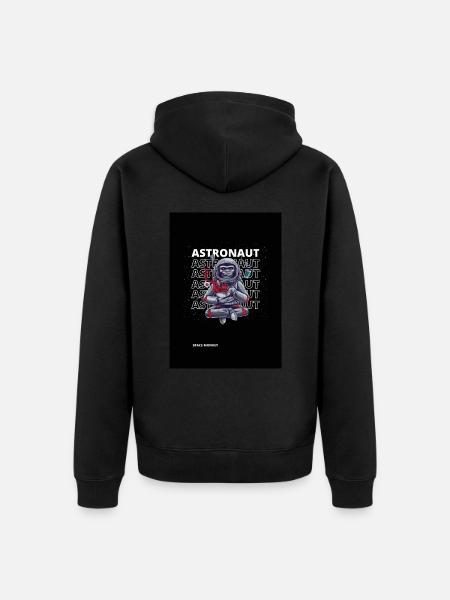 Singe cosmonaute - Veste à capuche bio Premium Unisexe - noir