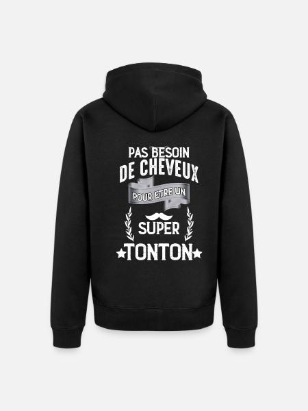 Super tonton Chauve - Veste à capuche bio Premium Unisexe - noir