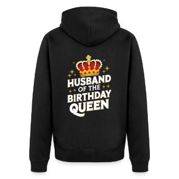 Ehemann Ehegatte Familie Hochzeit - Unisex Premium Bio Zip Hoodie - Schwarz - Hinten - Nico (187cm)