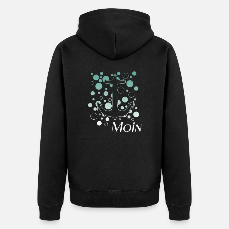 Moin - Unisex Premium Bio Zip Hoodie - Schwarz