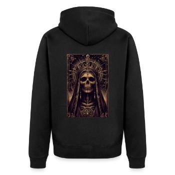Santa muerte - Veste à capuche bio Premium Unisexe - noir - Dos - Nico (187cm)