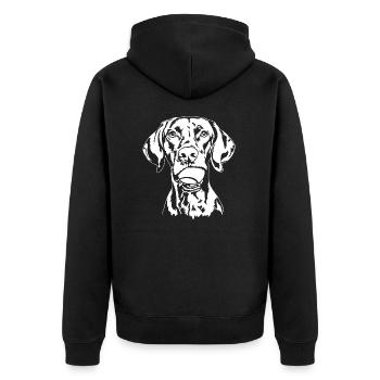 Vizsla Ball Ball Junkie Dogs Wilsigns - Veste à capuche bio Premium Unisexe - noir - Dos - Nico (187cm)