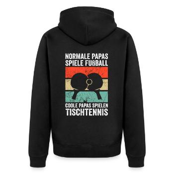 Papa Tennis de table Papa Tennis de table Papa Cadeau - Veste à capuche bio Premium Unisexe - noir - Dos - Nico (187cm)