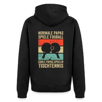 Papa Tennis de table Papa Tennis de table Papa Cadeau - Veste à capuche bio Premium Unisexe - noir - Dos - Nico (187cm)