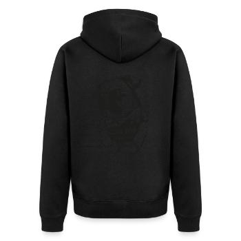 Cool Pug Dog - Unisex Premium Organic Zip Hoodie - black - Back - Nico (187cm)