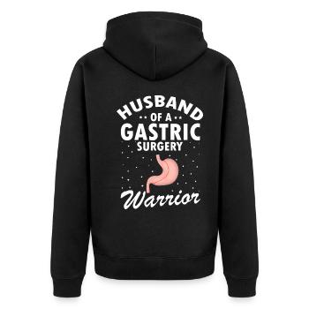 Conception de pontage gastrique et de pontage gastrique - Veste à capuche bio Premium Unisexe - noir - Dos - Nico (187cm)