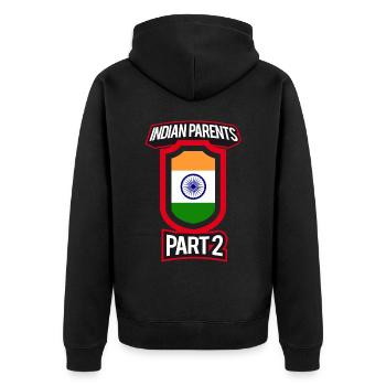 Best Parenting Indian Parents Part 2 - Unisex Premium Organic Zip Hoodie - black - Back - Nico (187cm)