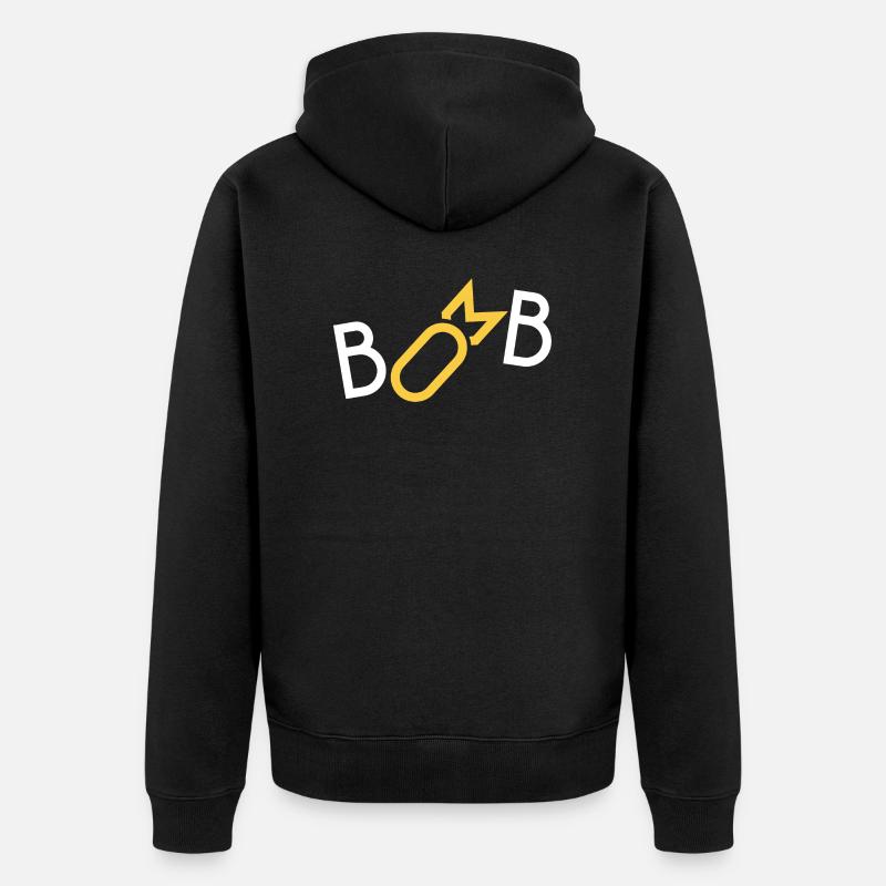 Bomb - Bombe - Unisex Premium Bio Zip Hoodie - Schwarz