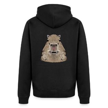 Rongeur Capybara - Veste à capuche bio Premium Unisexe - noir - Dos - Nico (187cm)