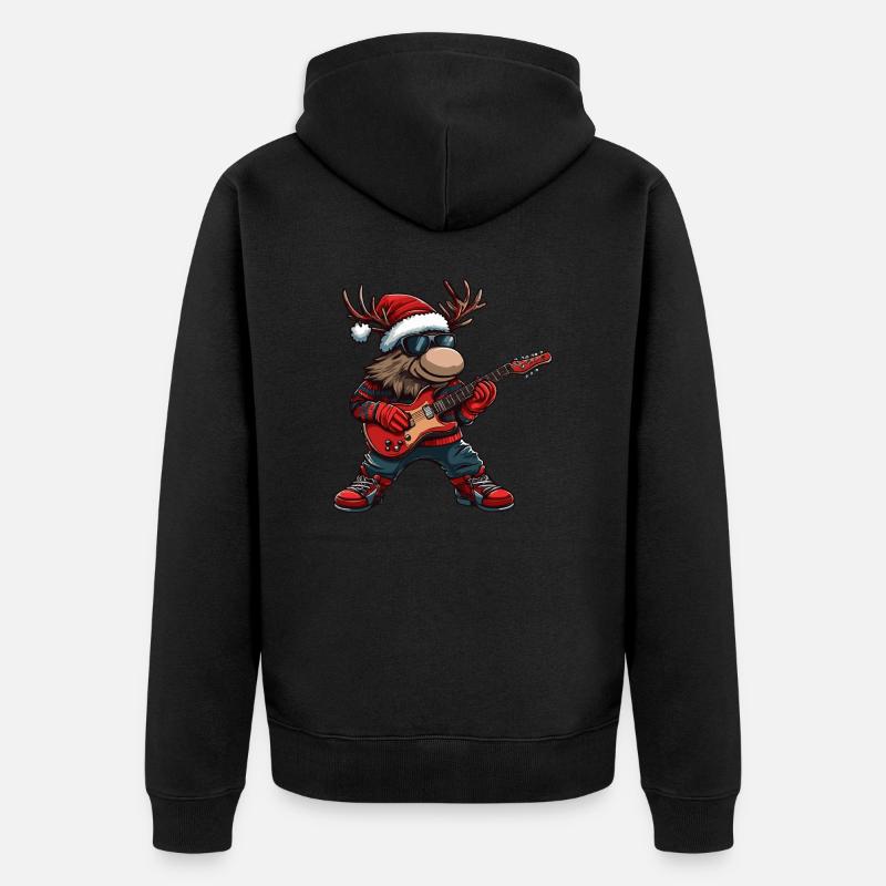 Guitare de Noël Moose - Veste à capuche bio Premium Unisexe - noir