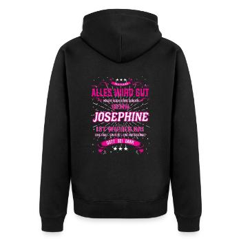 Everything Will Be Alright 'Cause Josephine Is Here Outfit - Unisex Premium Organic Zip Hoodie - black - Back - Nico (187cm)