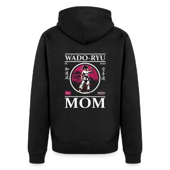 Wado Ryu Mom - Design de karaté cool pour les mamans - Veste à capuche bio Premium Unisexe - noir - Dos - Nico (187cm)