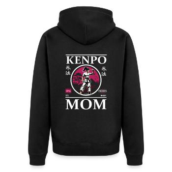 Kenpo Karate Mom - Unisex Premium Organic Zip Hoodie - black - Back - Nico (187cm)