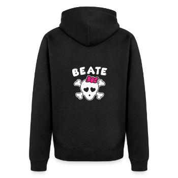 Pirate Beate Design pour les filles et les femmes - Veste à capuche bio Premium Unisexe - noir - Dos - Nico (187cm)