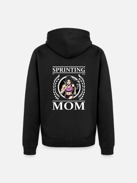 Maman sprinteuse – Mère et sprinteuse - Veste à capuche bio Premium Unisexe - noir