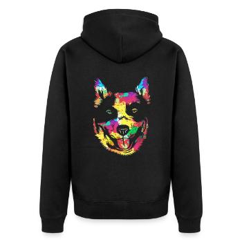 Bouvier australien chien - Veste à capuche bio Premium Unisexe - noir - Dos - Nico (187cm)