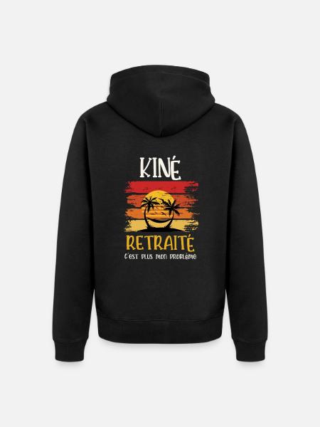 kiné retraité - Veste à capuche bio Premium Unisexe - noir