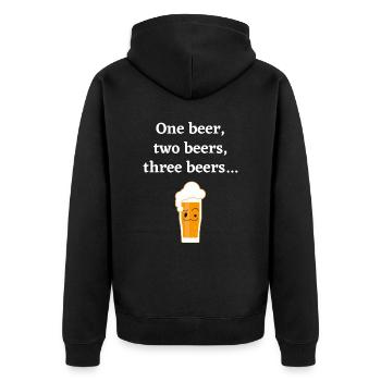 One beer, two beers, three beers... - Veste à capuche bio Premium Unisexe - noir - Dos - Nico (187cm)