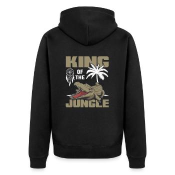 Jungle de noix de sauvage Survie de la jungle Alligator - Veste à capuche bio Premium Unisexe - noir - Dos - Nico (187cm)
