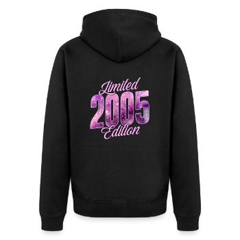 2005 Naissance femme d’anniversaire - Veste à capuche bio Premium Unisexe - noir - Dos - Nico (187cm)