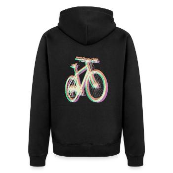 Vélo Faire du vélo en plein air liberté de vélo Fun - Veste à capuche bio Premium Unisexe - noir - Dos - Nico (187cm)
