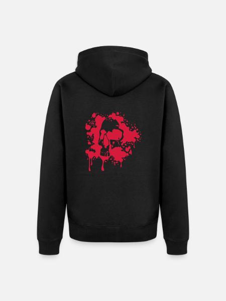 Blood Skull - Unisex Premium Bio Zip Hoodie - Schwarz