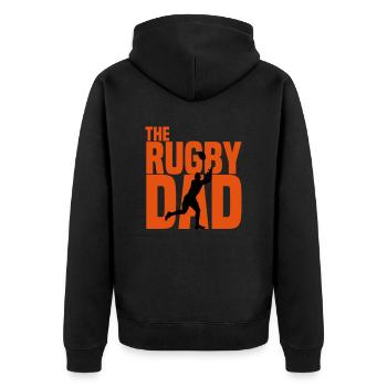 The Rugby Dad - Vater Team Sport Lustig Humor - Veste à capuche bio Premium Unisexe - noir - Dos - Nico (187cm)