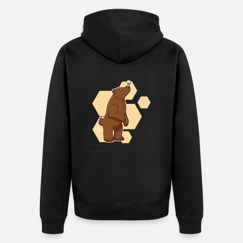 Bear Bee - Veste à capuche bio Premium Unisexe - noir