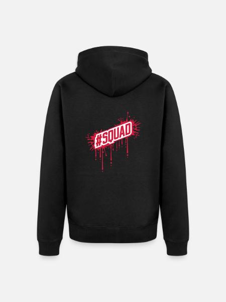 SQUAD blood drops - Unisex Premium Organic Zip Hoodie - black