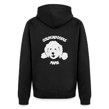 Doodle Mama Maman Maman Mère Goldendoodle - Veste à capuche bio Premium Unisexe - noir - Dos - Nico (187cm)