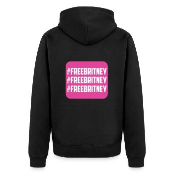 #Freebritney - Veste à capuche bio Premium Unisexe - noir - Dos - Nico (187cm)