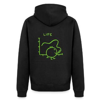 Statistiques de la vie - Veste à capuche bio Premium Unisexe - noir - Dos - Nico (187cm)