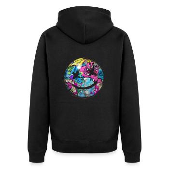 Graffiti style Splash hip hop couleurs peintre couleur - Veste à capuche bio Premium Unisexe - noir - Dos - Nico (187cm)