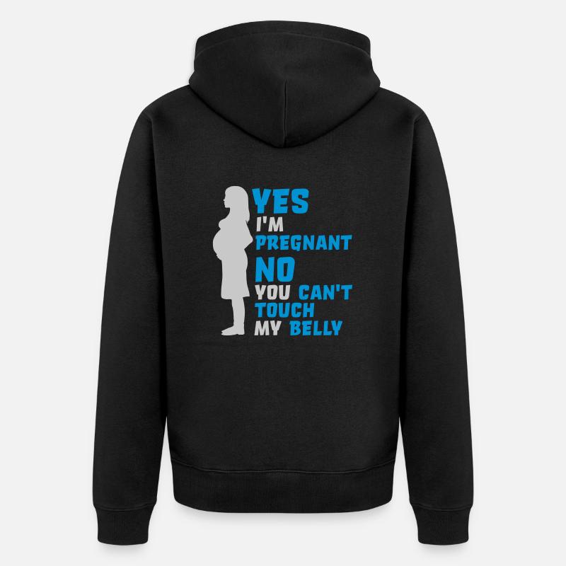 ne peut pas toucher mon - Veste à capuche bio Premium Unisexe - noir