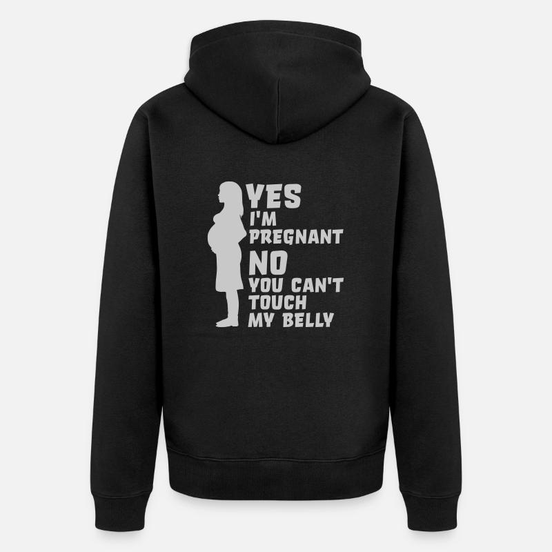 ne peut pas toucher mon - Veste à capuche bio Premium Unisexe - noir