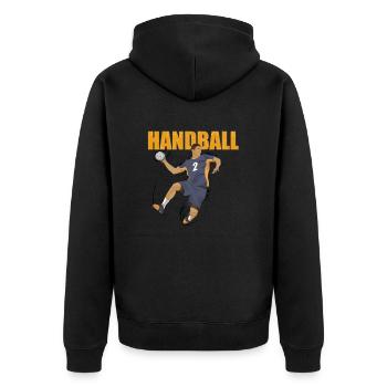 Handball - Veste à capuche bio Premium Unisexe - noir - Dos - Nico (187cm)