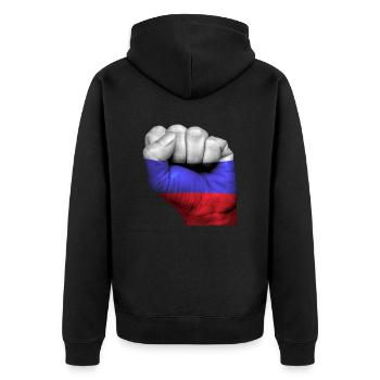 Fist Russie - Veste à capuche bio Premium Unisexe - noir - Dos - Nico (187cm)