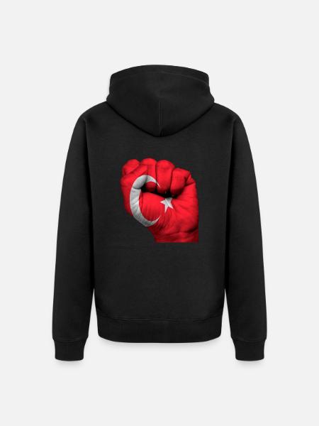 Faust Türkei - Unisex Premium Bio Zip Hoodie - Schwarz