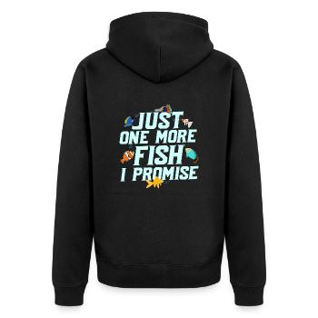 Just One More Fish I Promise Aquarium Owner Fish K - Unisex Premium Bio Zip Hoodie - Schwarz - Hinten - Nico (187cm)