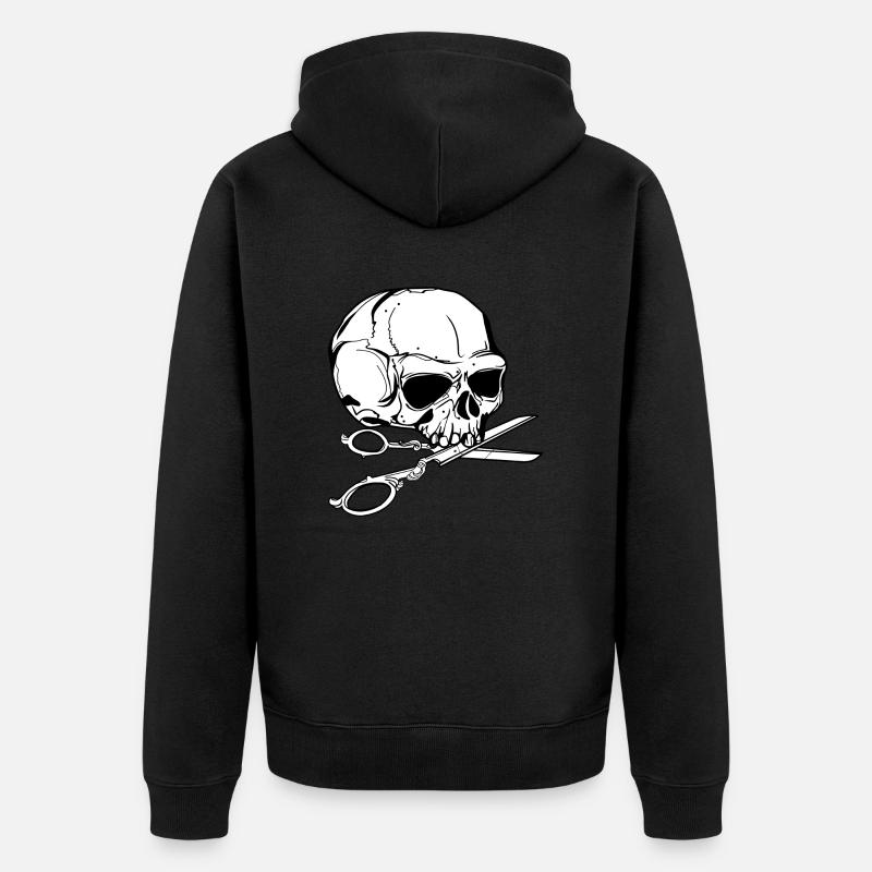 Schneider // Crâne // Illustration - Veste à capuche bio Premium Unisexe - noir