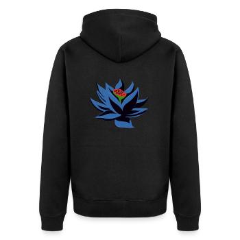 Magic: The Gathering The Black Lotus - Unisex Premium Organic Zip Hoodie - black - Back - Nico (187cm)