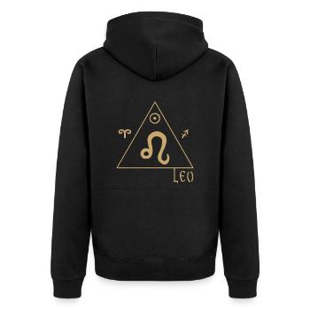 Lion - Veste à capuche bio Premium Unisexe - noir - Dos - Nico (187cm)