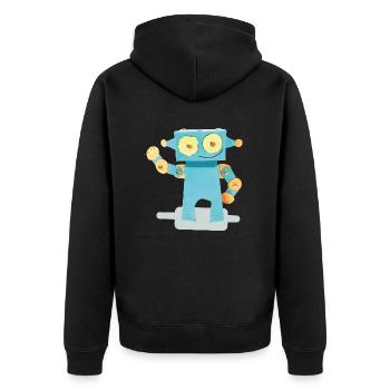 Rotot - Veste à capuche bio Premium Unisexe - noir - Dos - Nico (187cm)