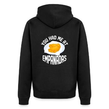 Vous m’avez eu à Empanadas Nourriture Dessert Latin Pâtisserie - Veste à capuche bio Premium Unisexe - noir - Dos - Nico (187cm)