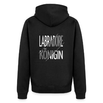 cool schäferhund geburtstagsgeschenkidee pudel - Unisex Premium Bio Zip Hoodie - Schwarz - Hinten - Nico (187cm)